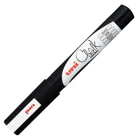 uni-ball Kreidemarker Uni Chalk PWE-3MS, mit Rundspitze, schwarz