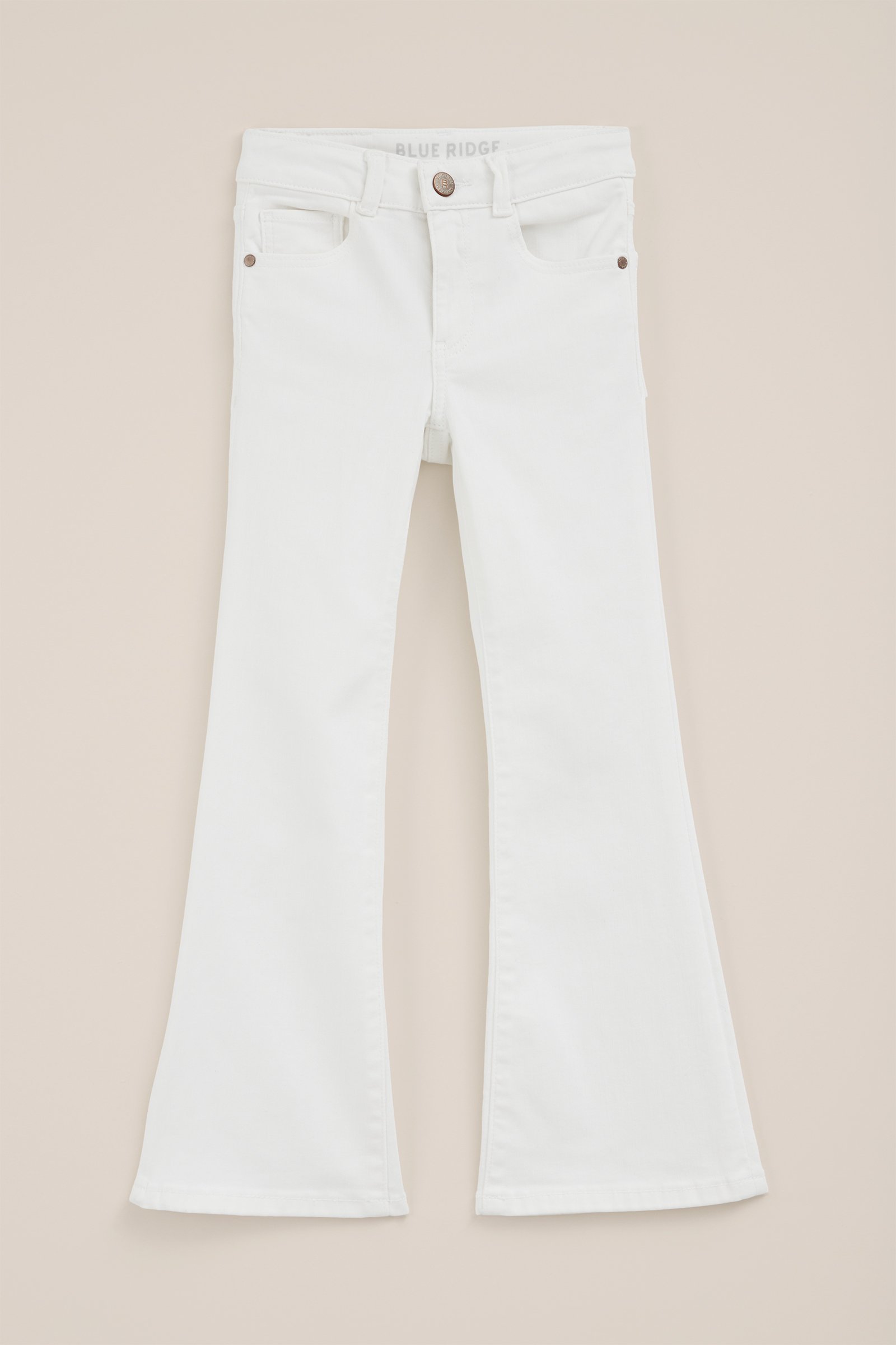 Meisjes wide leg jeans met stretch Blue Ridge Wit