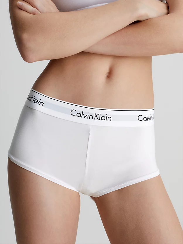 Calções boxer de cintura alta - Algodão moderno
