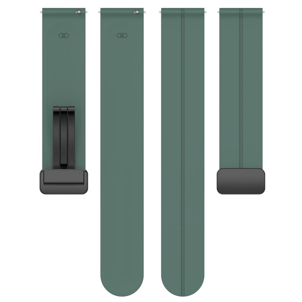 Samsung Galaxy Watch 4 (44mm) Magnet Silikon Armband Split Design (Gelenkumfang: 180 - 220mm) - Olive / Grün