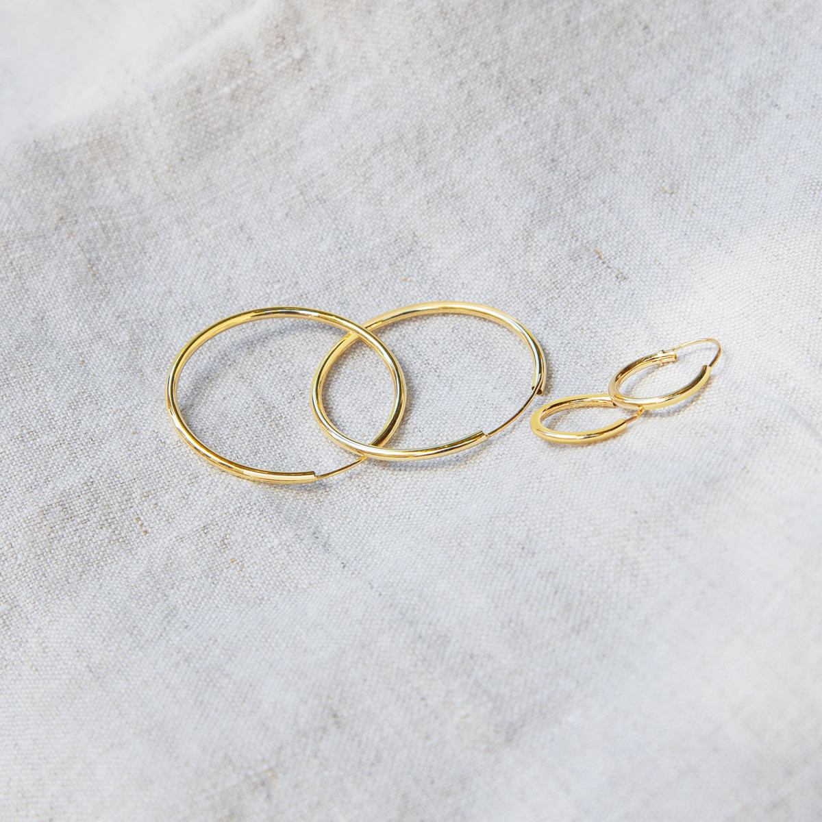 Créoles or 375 jaune 30 mm
