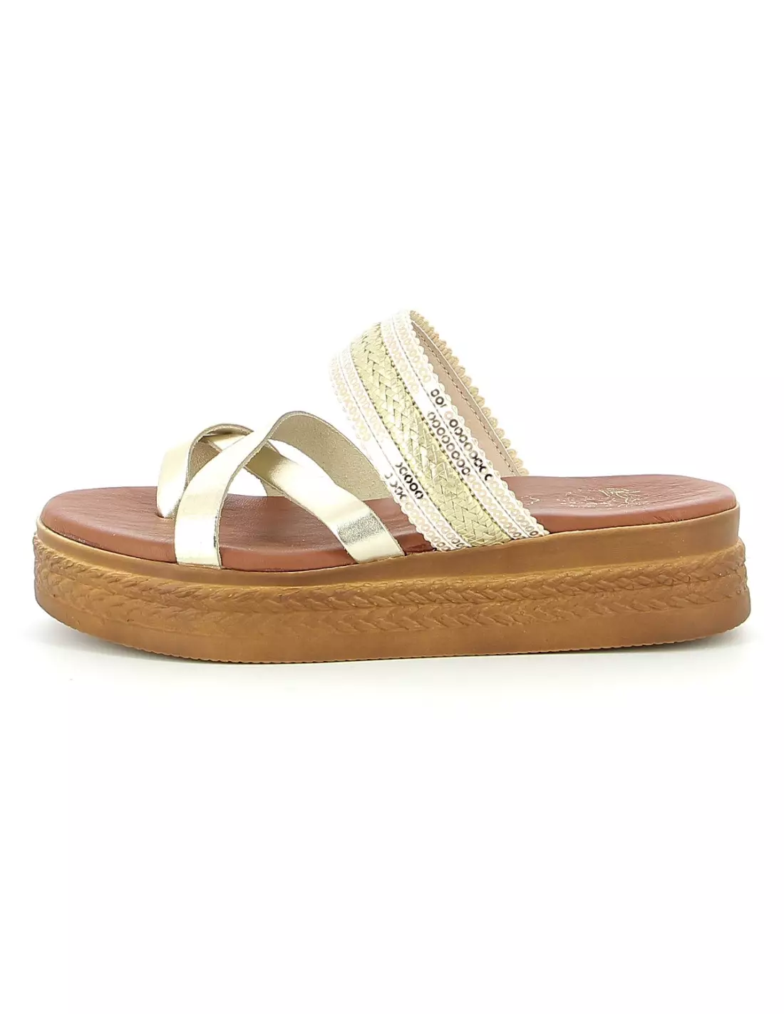 MES JOLIES NU PIEDS MJNP 20 - Mules & sabots Gold