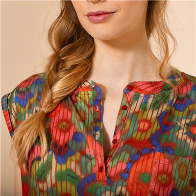 Chemise de nuit tunique fleurie