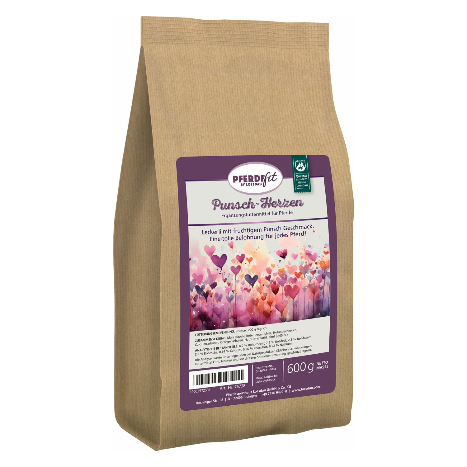 PFERDEfit by Loesdau Punsch-Herzen  - 600 g