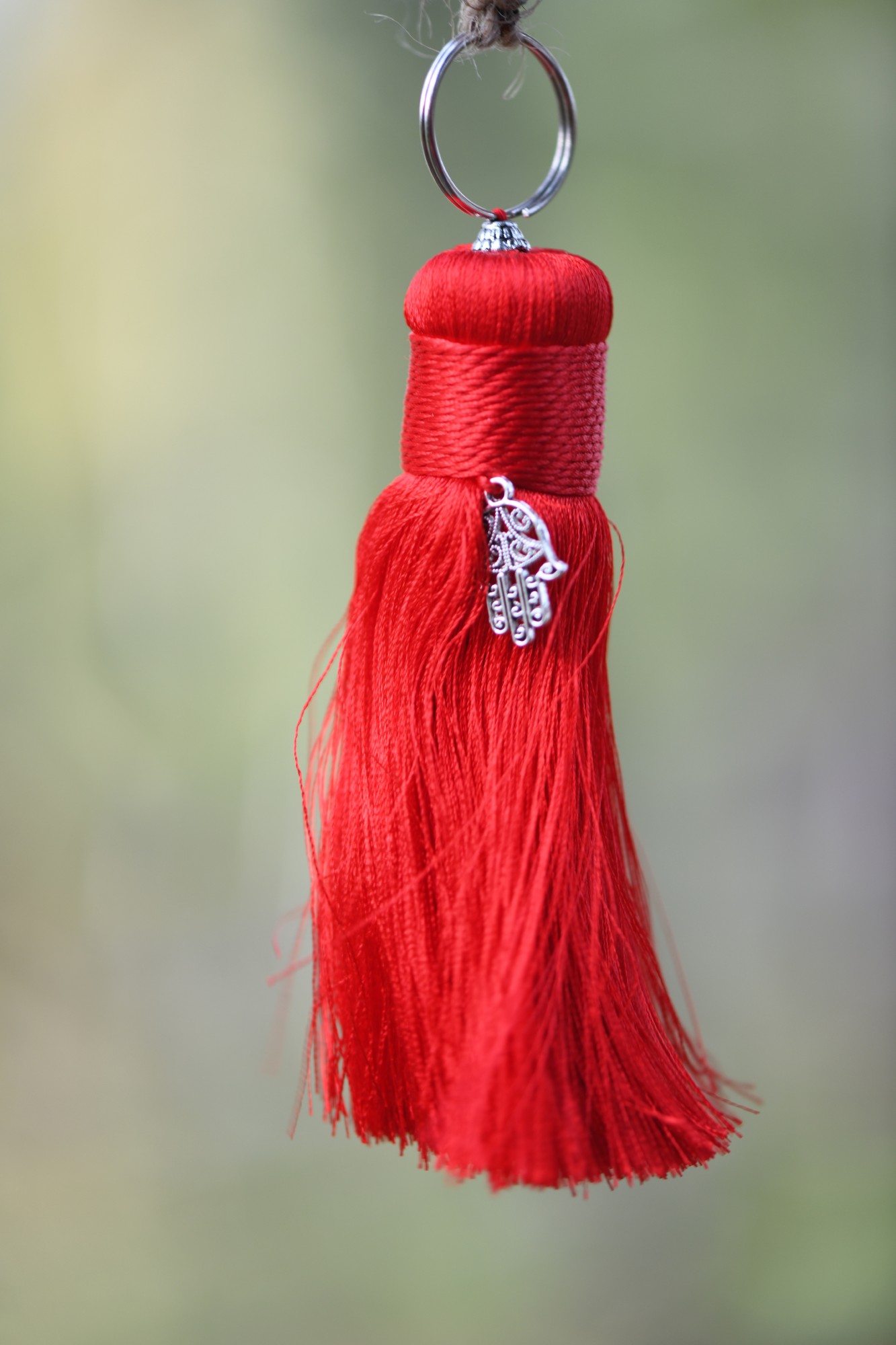 Troddel 'Fatima', rot, L 12 cm, Ø 2 cm von fischer's lagerhaus