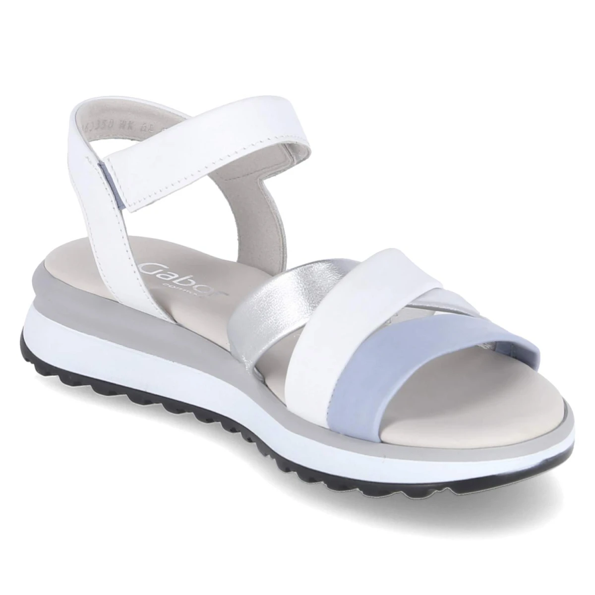 GaborSandalen - sky/silber/weiss