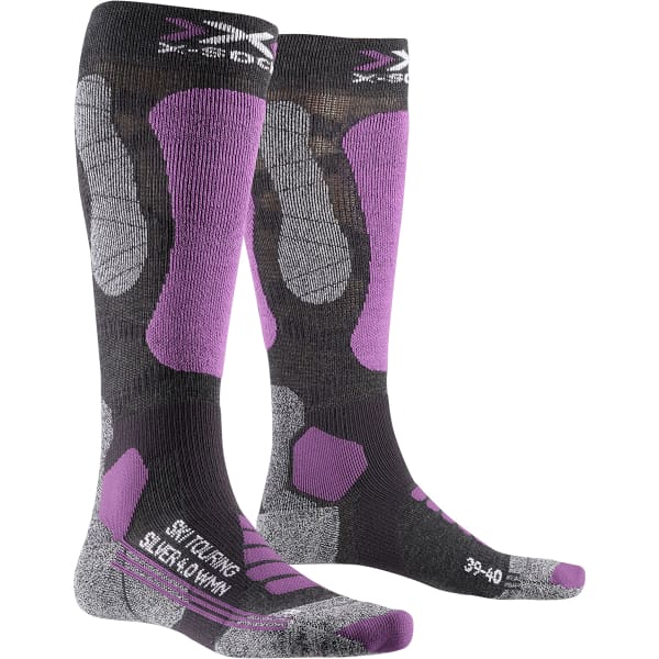 Chaussette de ski X-SOCKS SKI TOURING SILVER 4.0 WMN ANTHRACITE MELANGE/MAGNOLIA