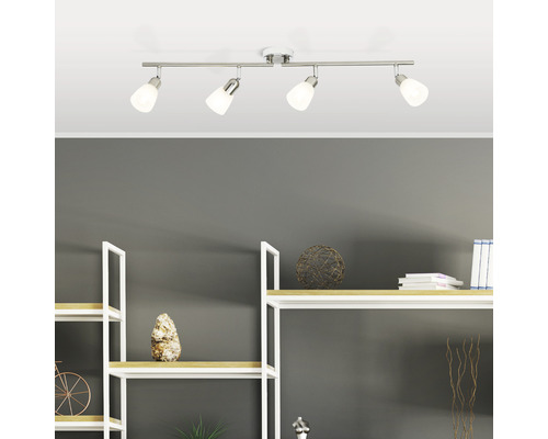 LED plafondspot 4x3W 4x250 lm 3000 KB 80 cm nikkel/chroom