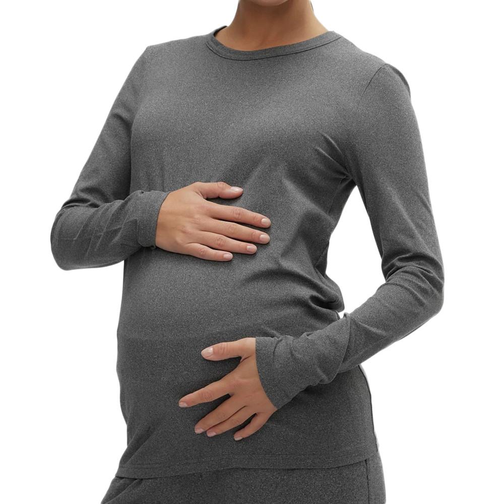 Mamalicious T-Shirt de Grossesse Manches Longues Gris Femme Mamalicious Gio