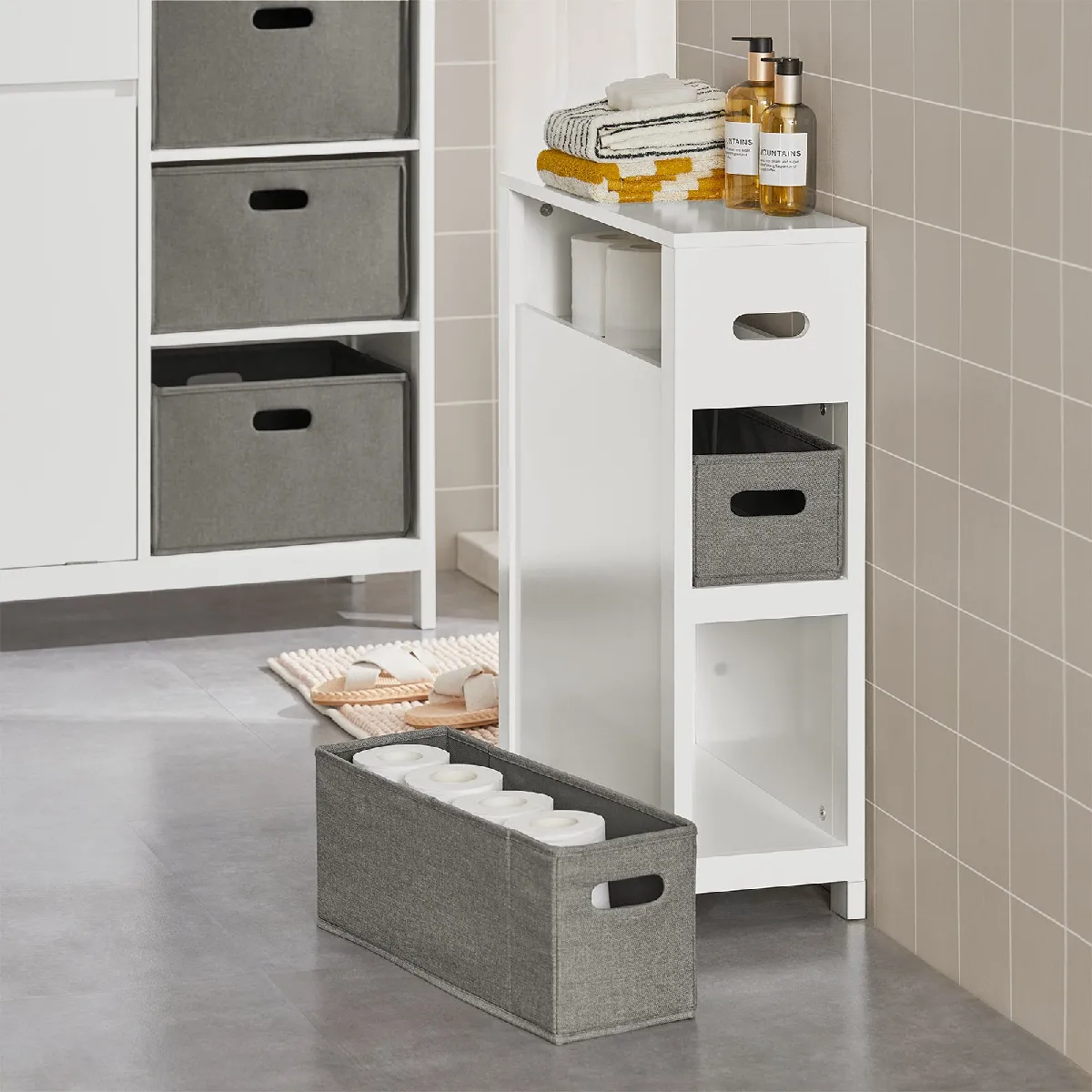 SoBuy BZR83-W Meuble WC blanc