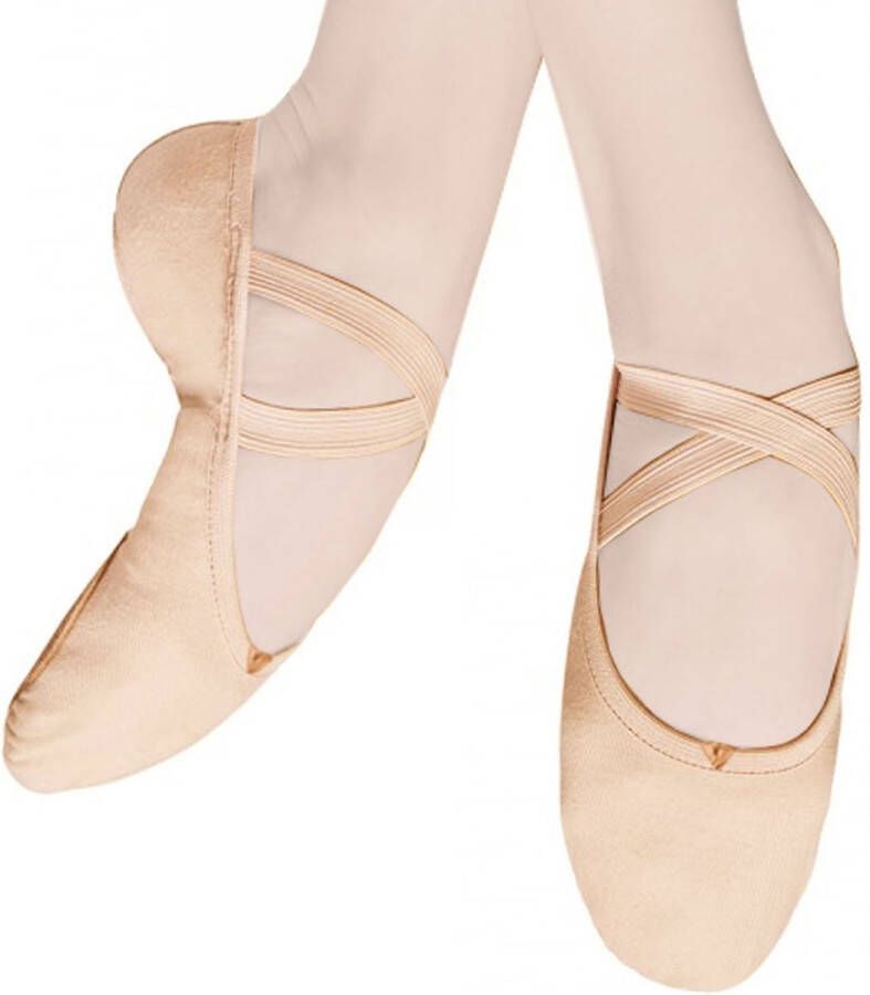 Dancer Dancewear Balletschoenen Splitzool ZWART “StretchPro” Stretch canvas Balletschoen voor dames