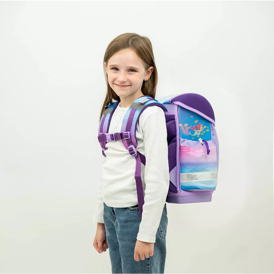 Belmil Schulranzen Classy Schulranzen Set 5-teilig mit Brustgurt Beautiful Mermaid