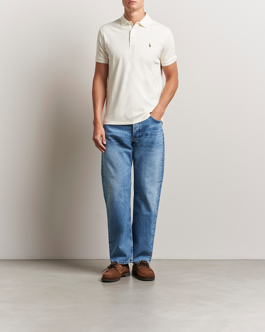 Polo Ralph Lauren Luxury Pima Cotton Polo Pale Cream