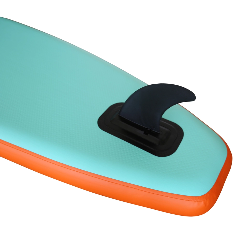 HOMCOM Aufblasbares Surfbrett mit Paddel grün, orange, weiß