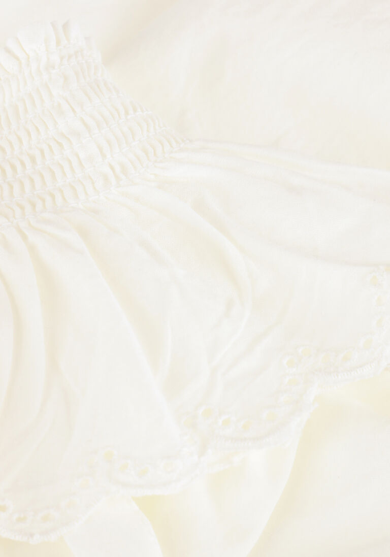 MARMAR COPENHAGEN witte marmar copenhagen midi jurk druse frill