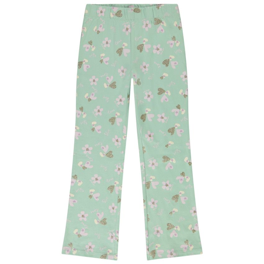 Pyjama 2 pièces imprimé fantaisie pour fille - Vert