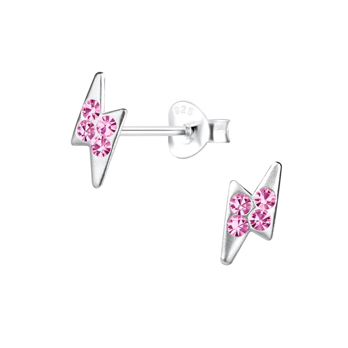 Boucles d'oreilles enfant éclair en argent 925