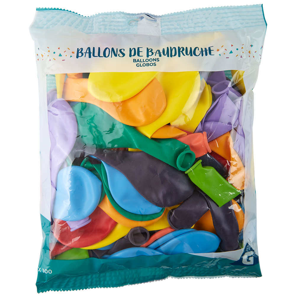 Ballon de baudruche multicolore x100