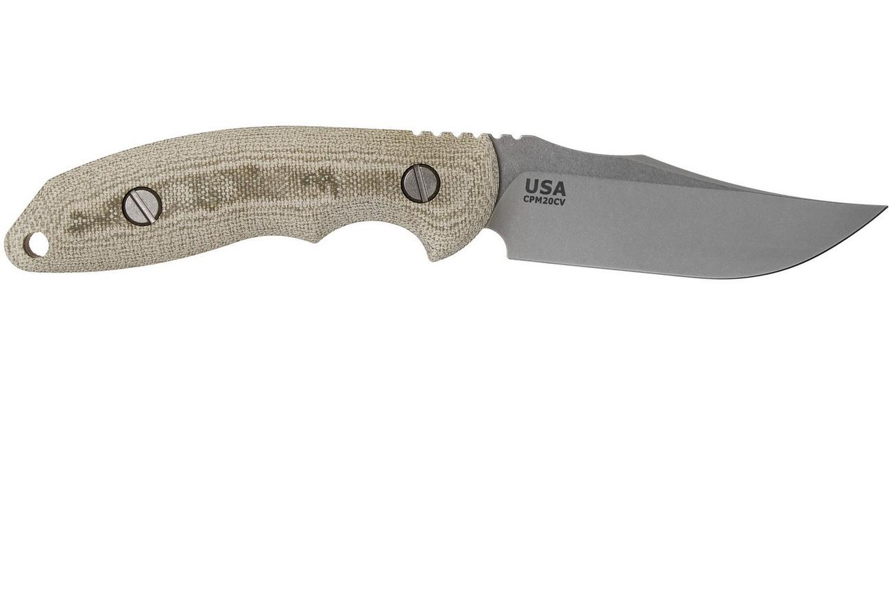 Rick Hinderer The Emmett, CPM 20CV, Green Micarta jachtmes