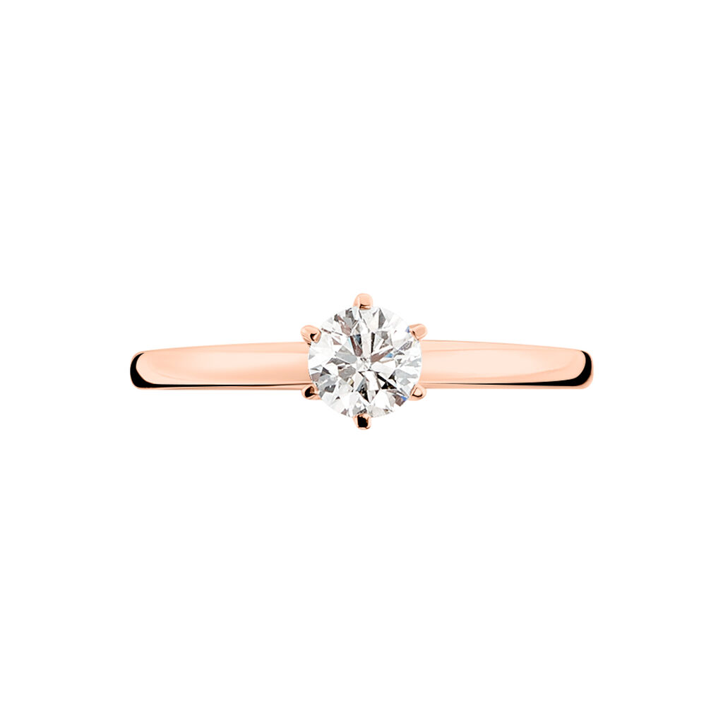 Bague Solitaire Natalia Or Rose Diamant