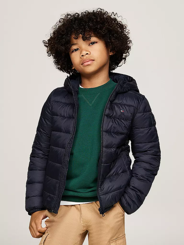TOMMY HILFIGER Jungen Steppjacke dunkelblau