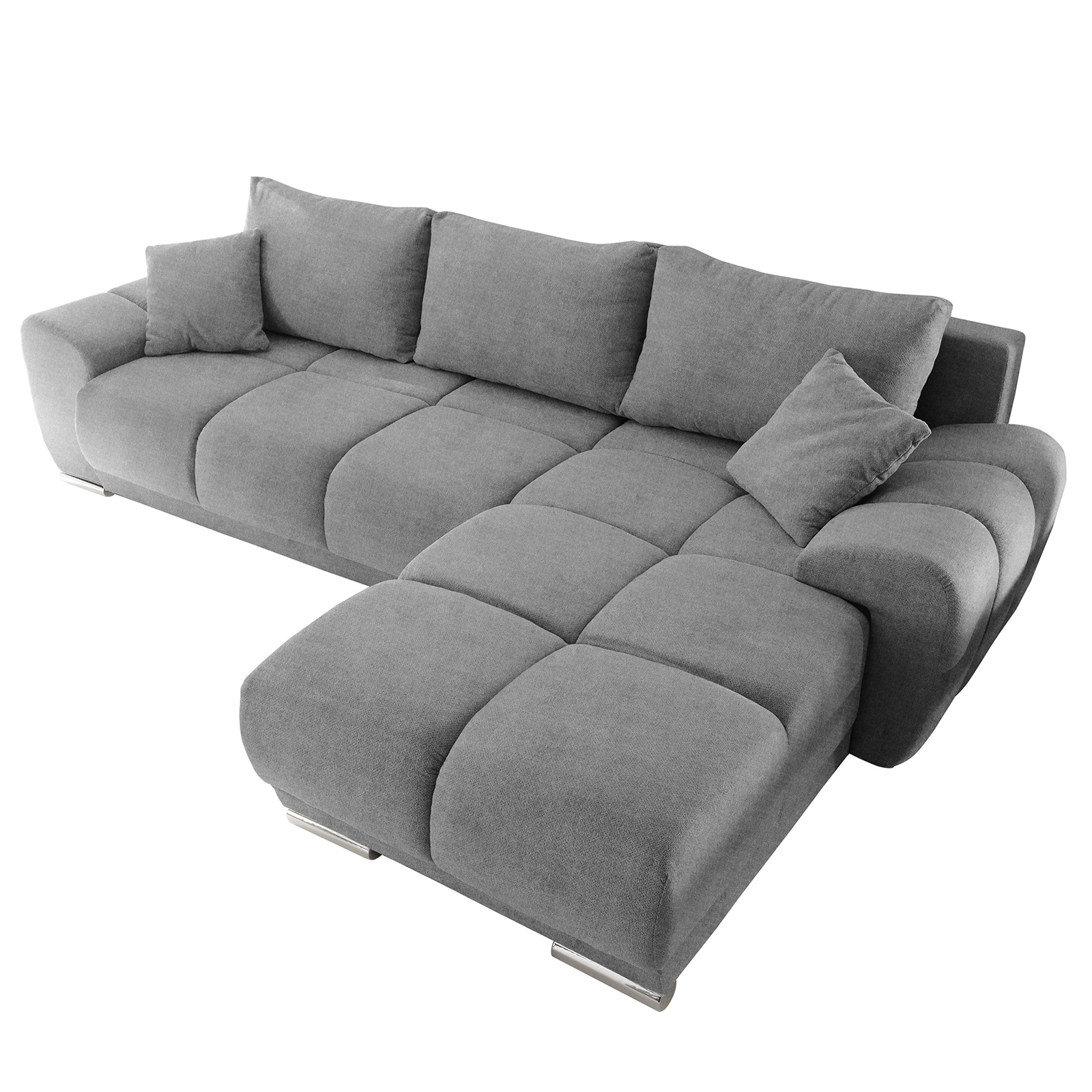 Ecksofa - dark grey - mit Liegefunktion