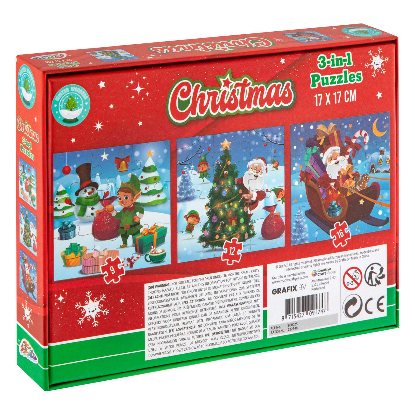 Kerst 3-in-1 Puzzel