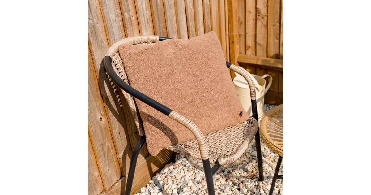 CozyUna Woolly 45 x 45 cm draadloos warmtekussen  (Lichtbruin, Powerbank 5000 mAh)