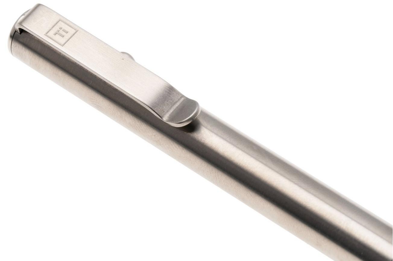 Big Idea Design Base Line Bolt Action Pen BS-BA-RW Raw Titanium, everyday carry pen