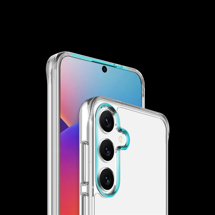Samsung Galaxy S25 Hybrid Hardcase Hülle mit TPU Bumper - Transparent