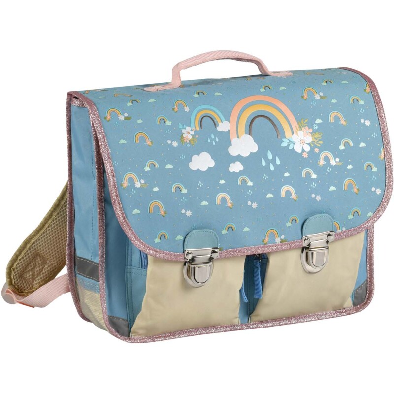 Quo Vadis - Cartable scolaire - Louise & Arthur - Multicolore - 38x30x14 cm - Toile (polyester) - 2 compartiment(s) - Avec bretelles et poignée