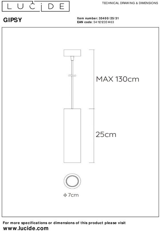 Lucide   Gipsy Hanglamp