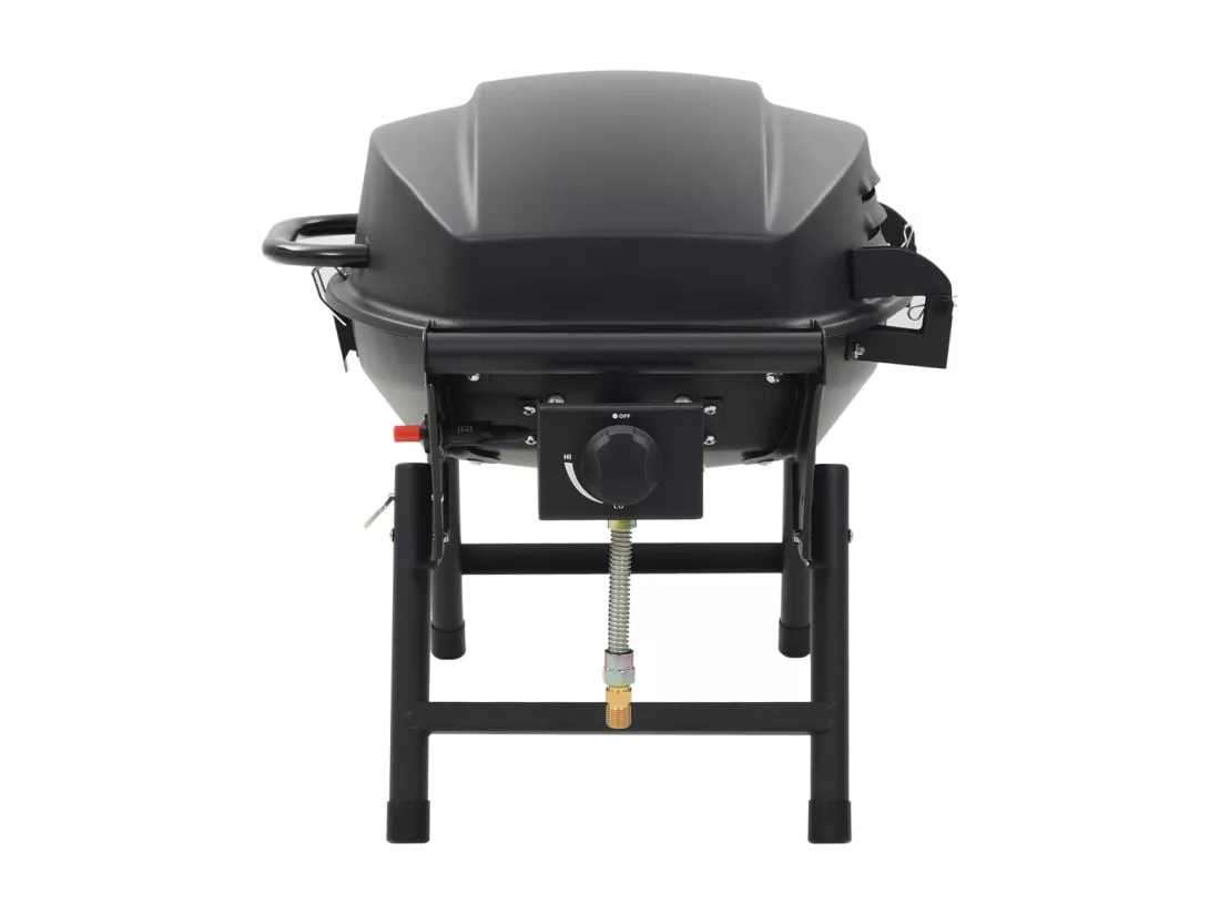 Barbecue à gaz portatif avec zone de cuisson Noir