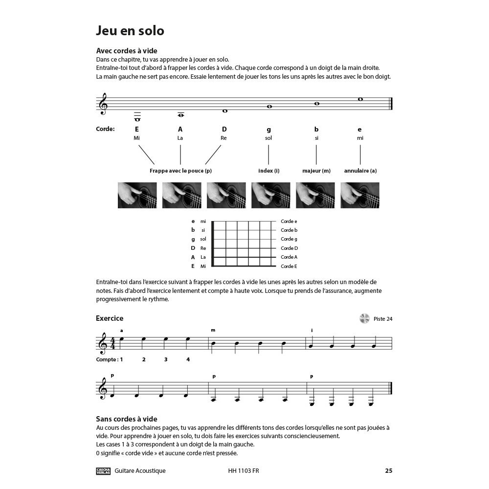 Cascha HH 1103 FR Guitare Ac. - Apprendre rapide et facile