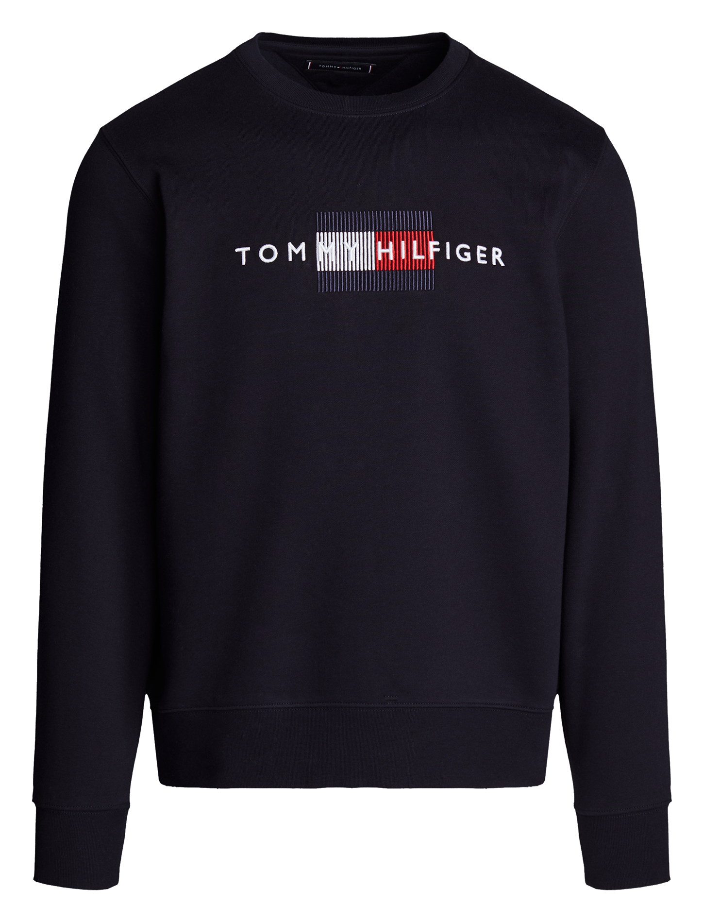 Sweat col rond en coton mélangé | Bleu