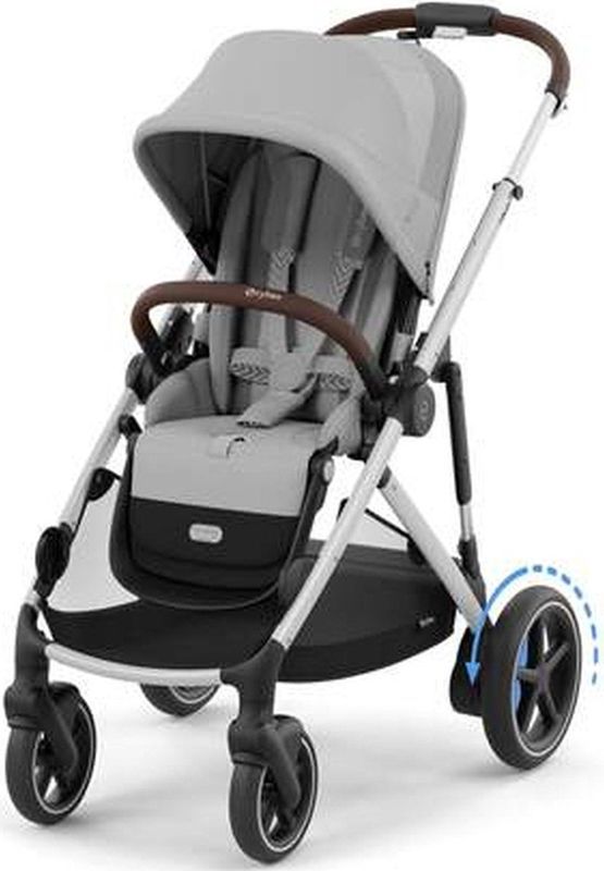 Cybex - e-Gazelle S - Kinderwagen - Stone Grey - Silver Frame