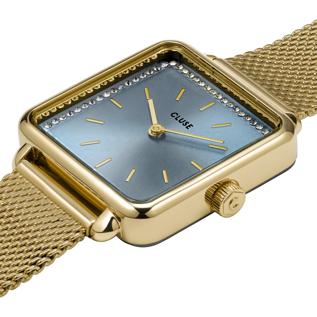 Cluse La Tétragone Mesh Gold / Light Blue