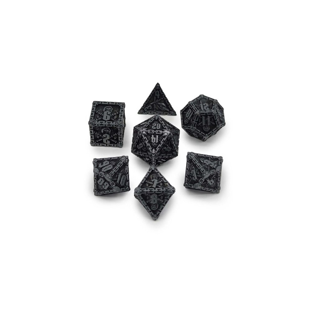 Set de 7 Dés JDR Répliquant : Ankou - Antic Noir