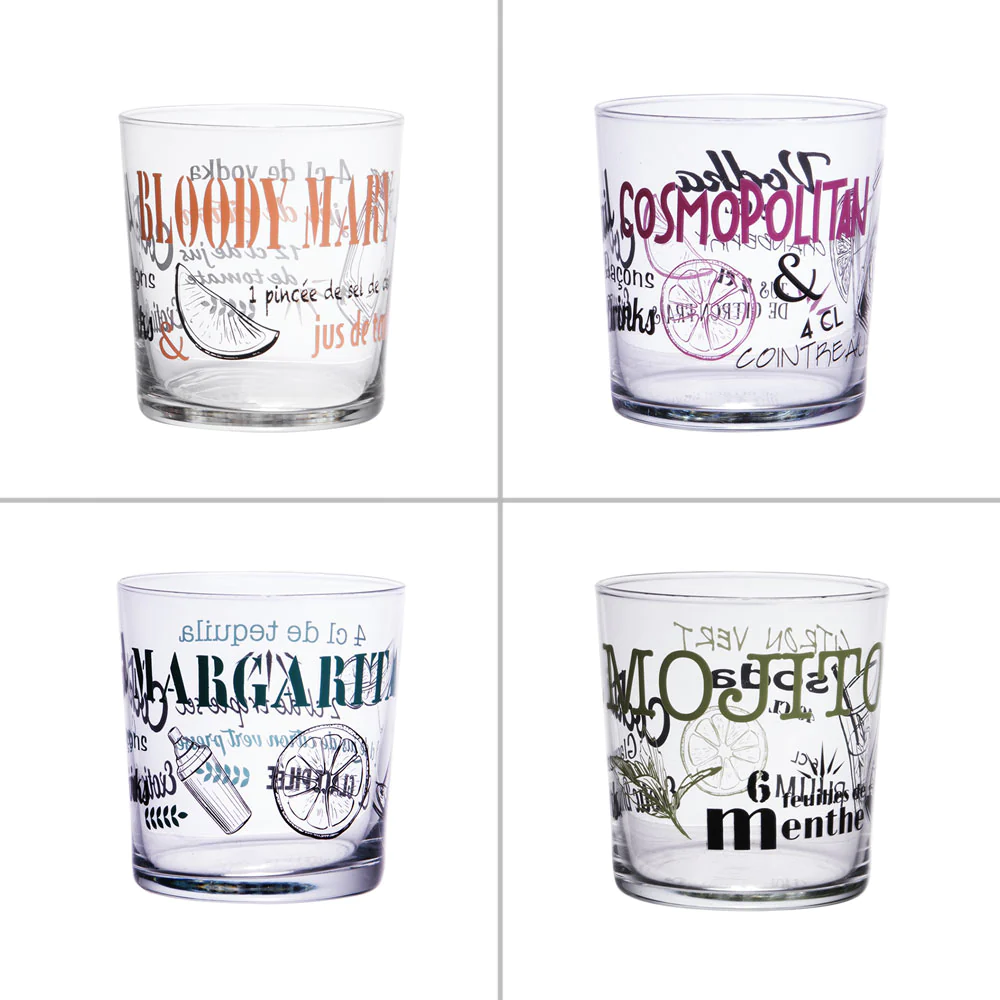 Boîte de 4 verres à cocktail 34,5 cl Trend'up