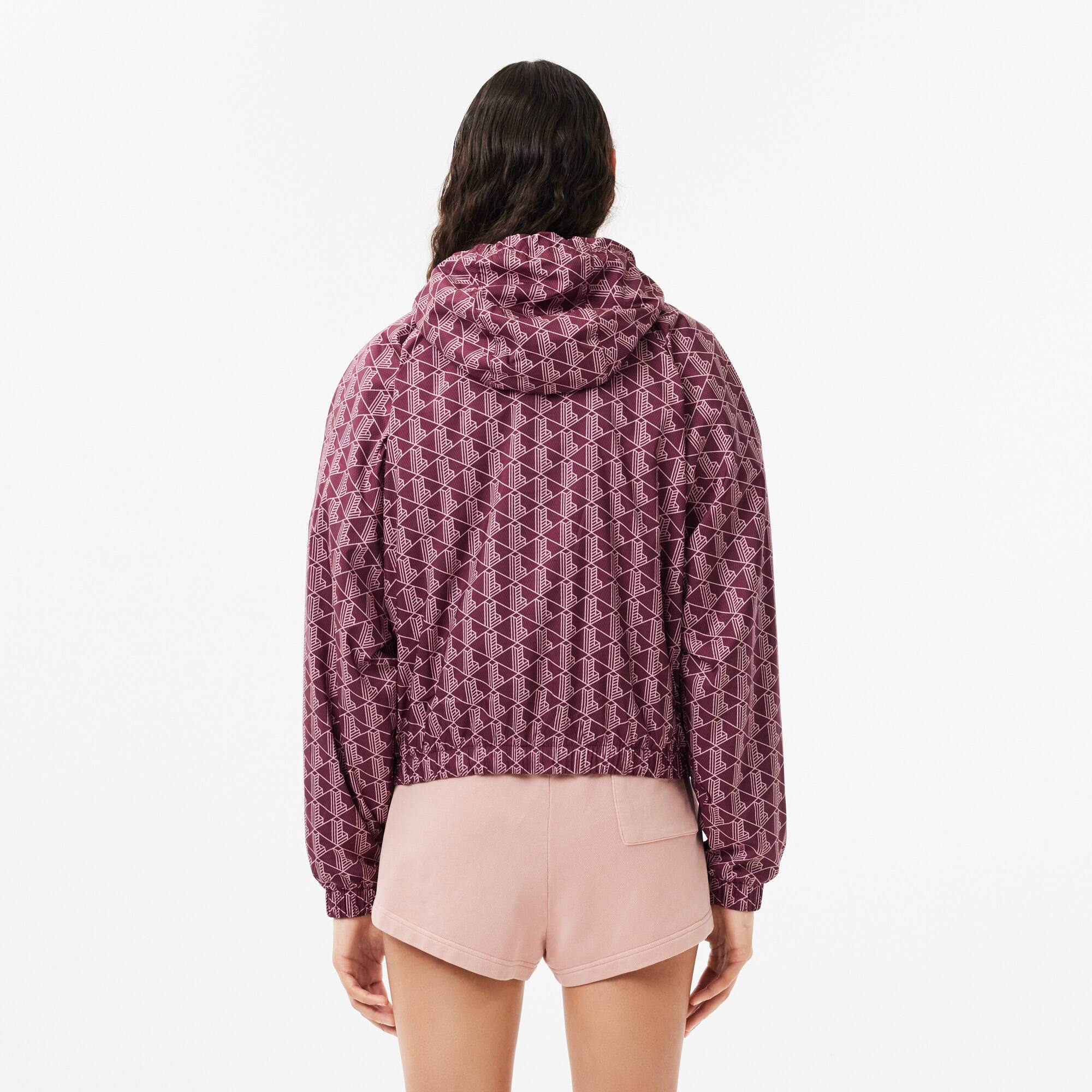 Extraweite Taft-Jacke mit Monogramm zum Überziehen Jacken & Mäntel - Rot - Lacoste - Damen