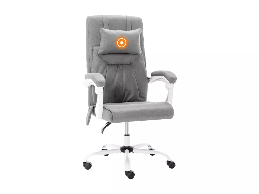 Prolenta Premium - Chaise de bureau de massage Gris Tissu