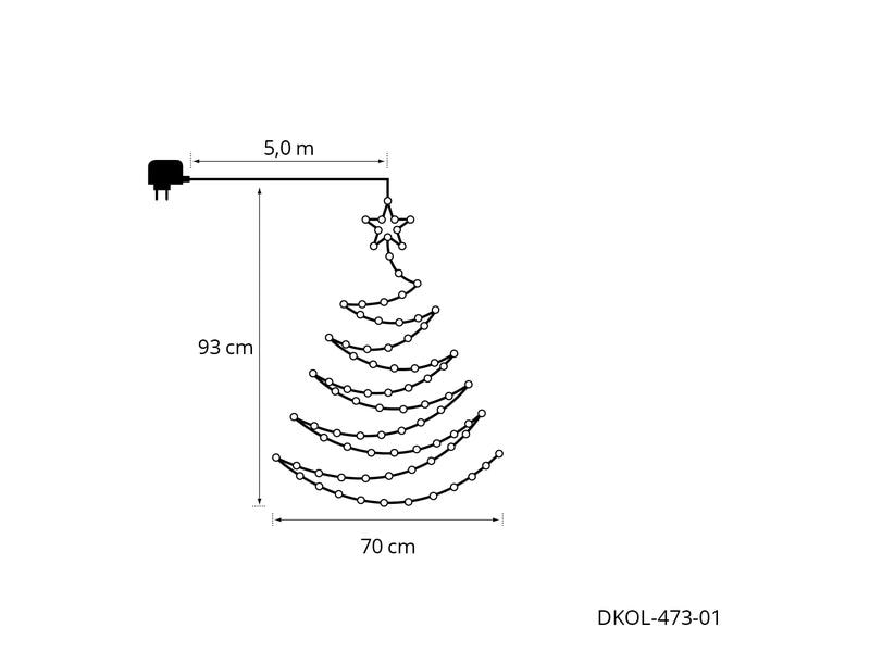 STT Hänger Foldable Xmas Baum, 93 cm LED Weihnachtsdekoration