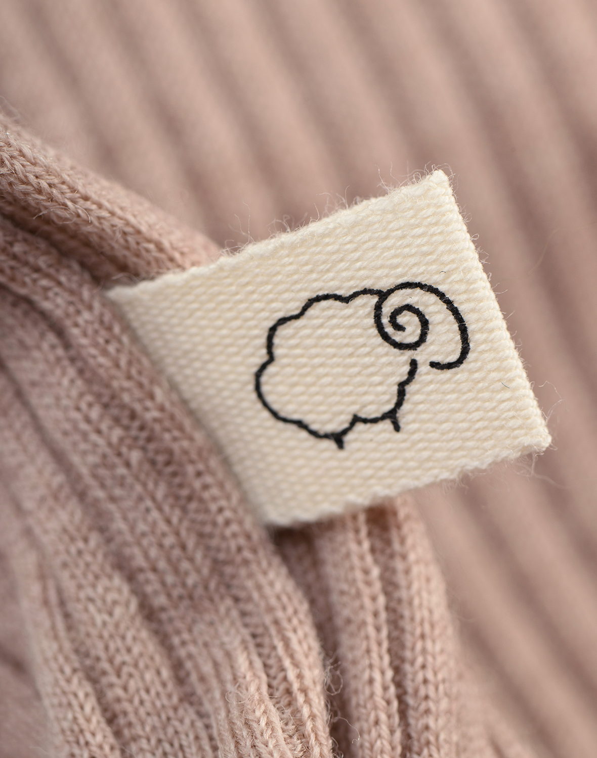 Romper met lange mouw van merinowol voor baby's