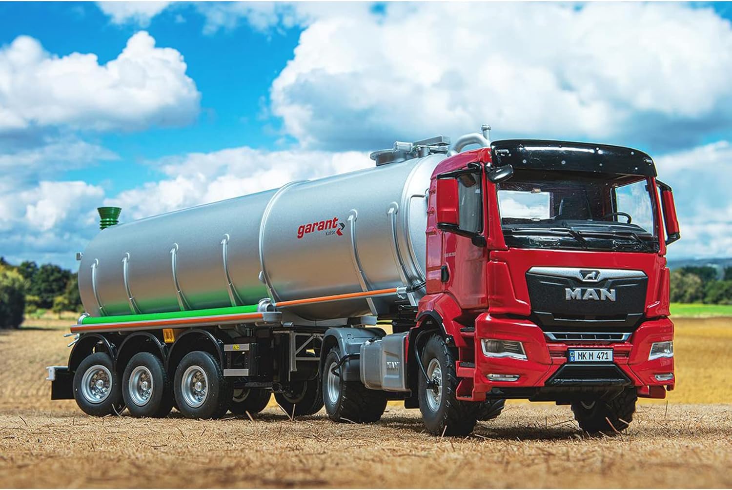 WIKING 077653 MAN TGS 18.510 4x4 BL 2-Achs Zugmaschine, Modell-Lkw, 1:32, Metall/Kunststoff, Ab 14 Jahre, Viele Funktionen, Inkl. Reifendruck-Regelanlage, Schwenkbarer Kühlergrill, Rot