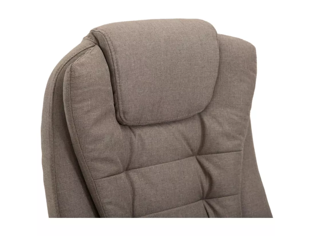 Chaise de bureau - Tissu & Métal chromé - Taupe - Thor
