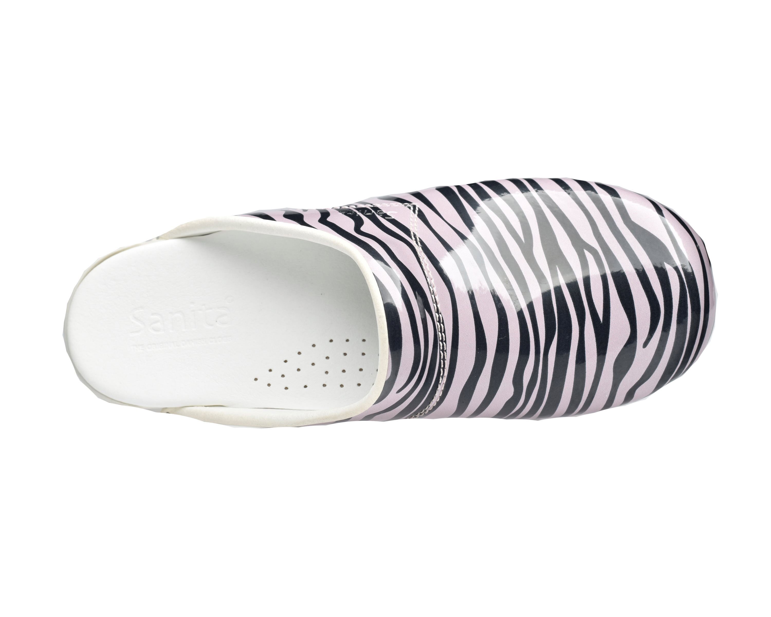 Sanita Flex 314 Wildlife Zebra - Klompen - Roze, Zwart - 36