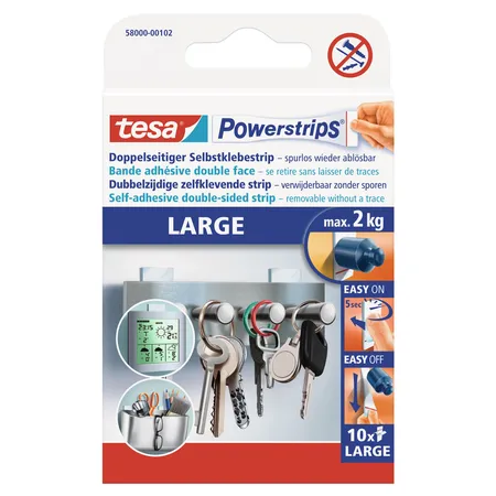 tesa Powerstrips Large, 10 Strips für max 1,5KG