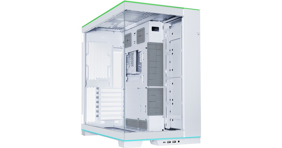 Lian LiO11 Dynamic EVO RGB midi tower behuizing  (Wit | 2x USB-A | 1x USB-C | RGB | Tempered Glass)