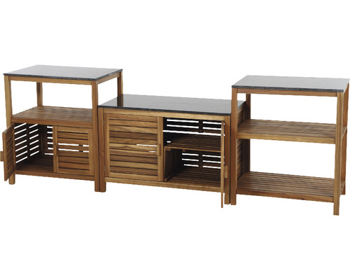 Buitenkeuken Siena Garden 75 x 52 x 87 cm Hout Steen hout antraciet