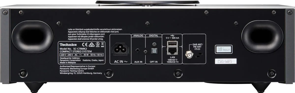 Technics SC-C70 MK2 EGS Silver Enceintes connectées